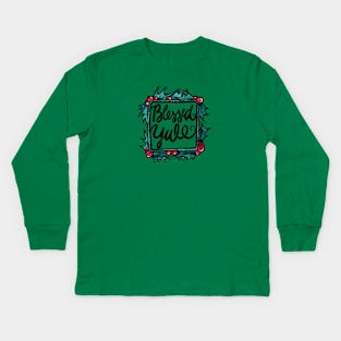 Blessed Yule Kids Long Sleeve T-Shirt